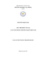 Luận án tiến sĩ quản trị kinh doanh duy trì nhân tài tại các ngân hàng thương mại ở việt nam 