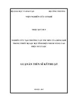 NGHIÊN CỨU TẠO TRƯỜNG VẬN TỐC ĐỀU CỦA DÒNG KHÍ TRONG THIẾT BỊ LỌC BỤI TĨNH ĐIỆN NHẰM NÂNG CAO HIỆU SUẤT LỌC