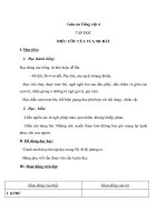 Giáo án Tiếng Việt 4 tuần 9 bài: Tập đọc  Điều ước của vua Mi  đát