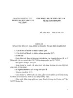 báo cáo kết quả thực hiện chức năng, nhiệm vụ được giao theo quy định của pháp luật a