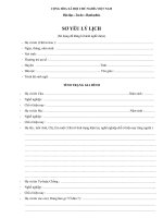 SO YEU LY LICH (HANH NGHE DUOC)  bản chuẩn bộ Y tế