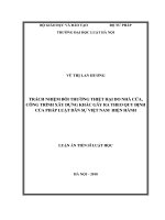 Luận án tiến sĩ luật học trách nhiệm bồi thường thiệt hại do nhà cửa, công trình xây dựng khác gây ra theo quy định của pháp luật dân sự việt nam hiện hành 