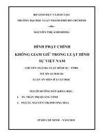 Luận án tiến sĩ luật học hình phạt chính không giam giữ trong luật hình sự việt nam 