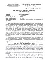 BÀI THU HOẠCH BDTX THCS