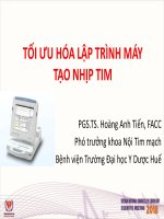 BÀI GIẢNG TỐI ƯU HÓA LẬP TRÌNH MÁY TẠO NHỊP TIM