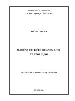 Luận án tiến sĩ công nghệ thông tin nghiên cứu tiêu chuẩn ISO 27001 và ứng dụng 