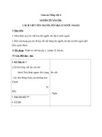 Giáo án Tiếng Việt 4 tuần 8 bài: Luyện từ và câu  Cách viết tên người, tên địa lí nước ngoài