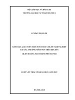 Đánh giá giáo viên mầm non theo chuẩn nghề nghiệp tại các trường mầm non trên địa bàn quận hoàng mai, thành phố hà nội 