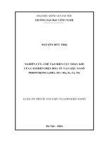 Luận văn tiến sĩ nghiên cứu, chế tạo điện cực nhạy khí của cảm biến điện hóa từ vật liệu nano perovskite lamo3 LaMO3 (m = mn, fe, co, ni) 