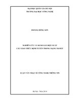 Luận văn thạc sĩ công nghệ thông tin nghiên cứu và đánh giá hiệu suất các giao thức định tuyến trong mạng MANET 
