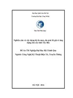Đồ án tốt nghiệp nghiên cứu và xây dựng hệ đo mưa, đo mức lũ giá rẻ ứng dụng cho các tỉnh tây bắc 