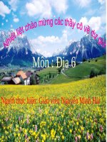 Bài giảng điện tử môn Địa lí lớp 6 Địa hình bề mặt Trái đất