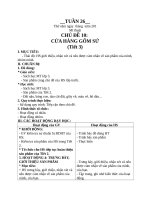 GIÁO ÁN MỸ THUẬT LỚP 3 TUẦN 26