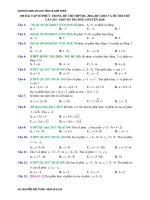 100 bài tập số PHỨC TRONG đề THI THPTQG