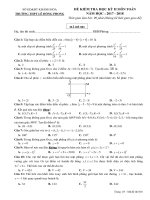 Đề kiểm tra học kỳ II toán 12 năm 2017 – 2018 trường THPT lê hồng phong – khánh hòa 