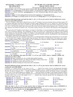 ĐỀ THI học kì 2 TIẾNG ANH 12 năm học 2018 2019 