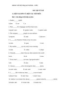 BÀI TẬP ÔN thì LỚP 6789