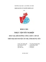 Đào tạo, bồi dưỡng công chức cấp xã trên địa bàn huyện ân thi, tỉnh hưng yên