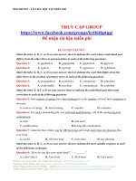 Đề thi thử tiếng anh