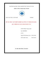 BÁO CÁO THỰC TẬP NGHỀ NGHIỆP CÔNG NGHỆ THỰC PHẨM