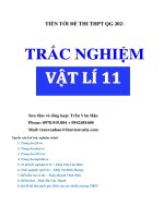 Trắc nghiệm vật lí 11 theo bài  Cả năm