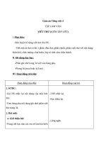 Giáo án Tiếng Việt 4 tuần 5 bài: Tập làm văn  Viết thư (Kiểm tra viết)