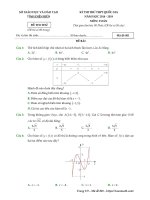 Đề thi thử THPT Quốc gia 2019 môn Toán sở GDĐT Điện Biên