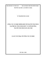 Công tác xã hội nhóm đối với người tâm thần tại Trung tâm chăm sóc và nuôi dưỡng người tâm thần số 2 Hà Nội (Luận văn thạc sĩ)