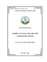 nghiên cứu bào chế viên nén albendazol 200 mg 