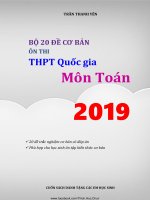 20 đề TOÁN cơ bản THI THPT QUỐC GIA   có đáp án