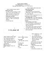 chủ đề nghề nghiệp, tuần 2 nghề bác sỹ