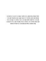 CƠ sở lý LUẬN và THỰC TIỄN của PHƯƠNG PHÁP nêu vấn đề TRONG dạy học bài tư TƯỞNG hồ CHÍ MINH về cán bộ và CÔNG tác cán bộ môn NHỮNG vấn đề cơ bản của CHỦ NGHĨA MAC LÊNIN, tư TƯỞNG hồ CHÍ MINH ở TRUNG tâm 