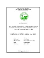 (Khóa luận tốt nghiệp) Thực hiện quy trình trồng và chăm sóc bảo vệ rừng sau trồng tại đội sản xuất Hợp Tiến thuộc Công ty Lâm nghiệp Đồng Hỷ  huyện Đồng Hỷ  tỉnh Thái Nguyên