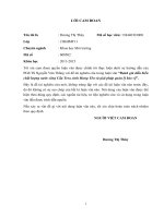 đánh giá diễn biến chất lượng nước sông cầu treo, tỉnh hưng yên và giải pháp quản lý bảo vệ”  