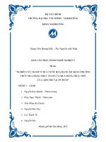 NGHIÊN CỨU HÀNH VI MUA NƯỚC HOA DẠNG XỊT BẰNG PHƯƠNG THỨC MUA HÀNG TRỰC TUYẾN VÀ MUA HÀNG TRỰC TIẾP CỦA GIỚI TRẺ TẠI TP  HCM