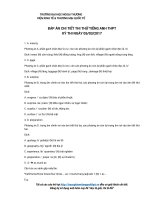 GIẢI THÍCH đáp án môn ANH 