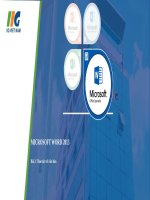 Slide bài giảng Mos word 2013: Bài 2