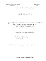 Quản lý nhà nước nước về thi đua, khen thưởng của Ủy ban nhân dân Quận 12, Thành phố Hồ Chí Minh