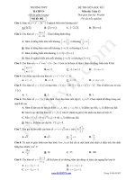 Đề thi, kiểm tra giữa kì 1 Toán lớp 12 có đáp án (50 câu trắc nghiệm)