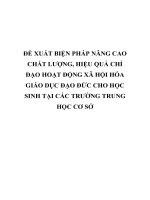 BIỆN PHÁP NÂNG CAO CHẤT LƯỢNG, HIỆU QUẢ CHỈ đạo HOẠT ĐỘNG xã hội hóa GIÁO dục đạo đức CHO học SINH tại các TRƯỜNG TRUNG học cơ sở QUẬN DƯƠNG KINH, THÀNH PHỐ hải PHÒNG 