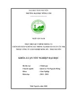 (Khóa luận tốt nghiệp) Thực hiện quy trình trồng và chăm sóc bảo vệ rừng sau trồng tại đội sản xuất Cây Thị thuộc Công Ty Lâm Nghiệp Đồng Hỷ  huyện Đồng Hỷ  tỉnh Thái Nguyên