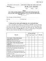 Phiếu lấy ý kiến của đồng nghiệp trong tổ chuyên môn đánh giá