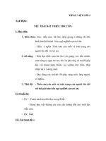 Giáo án Tiếng việt 5 tuần 34 bài: Nếu trái đất thiếu trẻ con