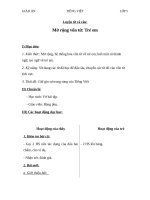 Giáo án Tiếng việt 5 tuần 33 bài: Mở rộng vốn từ trẻ em