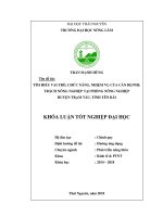 (Khóa luận tốt nghiệp) Tìm hiểu vai trò, chức năng, nhiệm vụ của cán bộ phụ trách nông nghiệp tại phòng nông nghiệp huyện Trạm Tấu – tỉnh Yên Bái