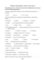 Bài tập ôn luyện thi THPTQG Bài tập mở rộng ngữ pháp và  nâng cao vốn từ vựng số 1 ( siêu hay)