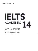 Sách Cambridge IELTS 14 (Academic)  Bản Full (Test + Script + Key)