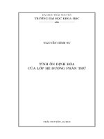 (Luận văn thạc sĩ) Tính ổn định hóa của lớp hệ dương phân thứ