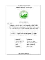 (Khóa luận tốt nghiệp) Tìm hiểu vai trò, chức năng, nhiệm vụ của cán bộ khuyến nông xã trong phát triển sản xuất nông nghiệp tại xã Huổi Lèng  huyện Mường Chà  tỉnh Điện Biên