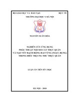 Nghiên cứu ứng dụng phẫu thuật nội soi cắt thực quản và nạo vét hạch rộng hai vùng (ngựcbụng) trong điều trị ung thư thực quản